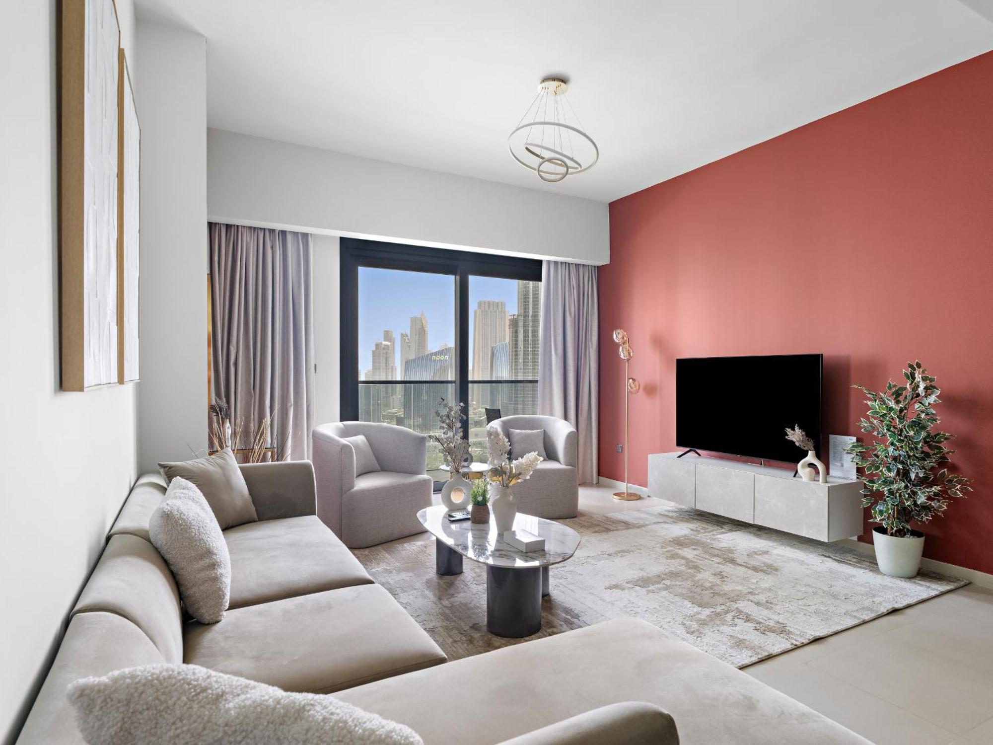 Modern 3br 1 Gr In Downtown With Burj Khalifa View